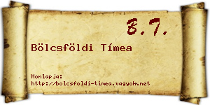 Bölcsföldi Tímea névjegykártya